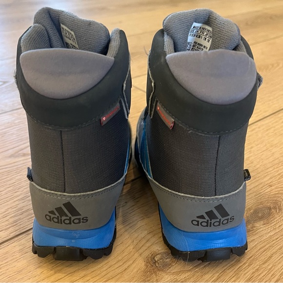 Adidas Climawarm Kids Boys Winter Snow Boots 11K Black Blue - Picture 5 of 8